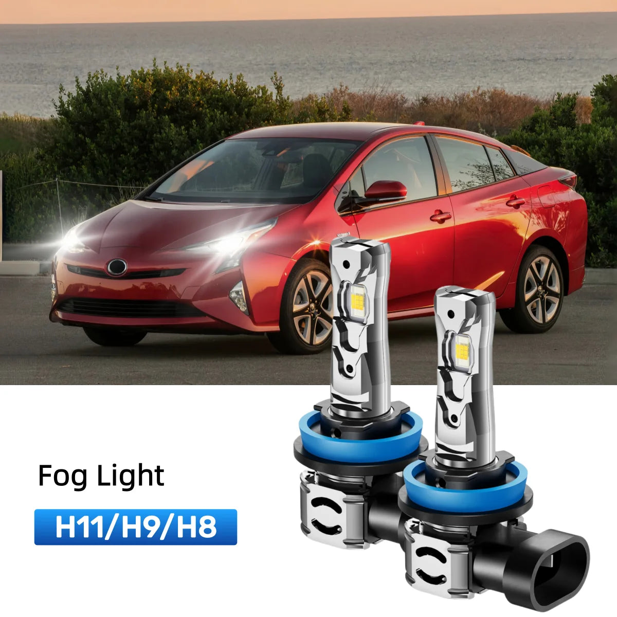 Fit for 2015 Toyota Prius H11 9005 LED Headlight Bulbs Upgrade | Brighter and Safer
