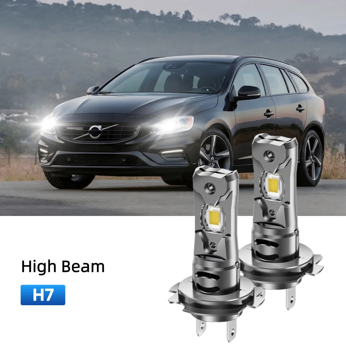 Fit for 2015 Volvo V60 H11 LED Headlight Bulbs Upgrade | Brighter and Safer