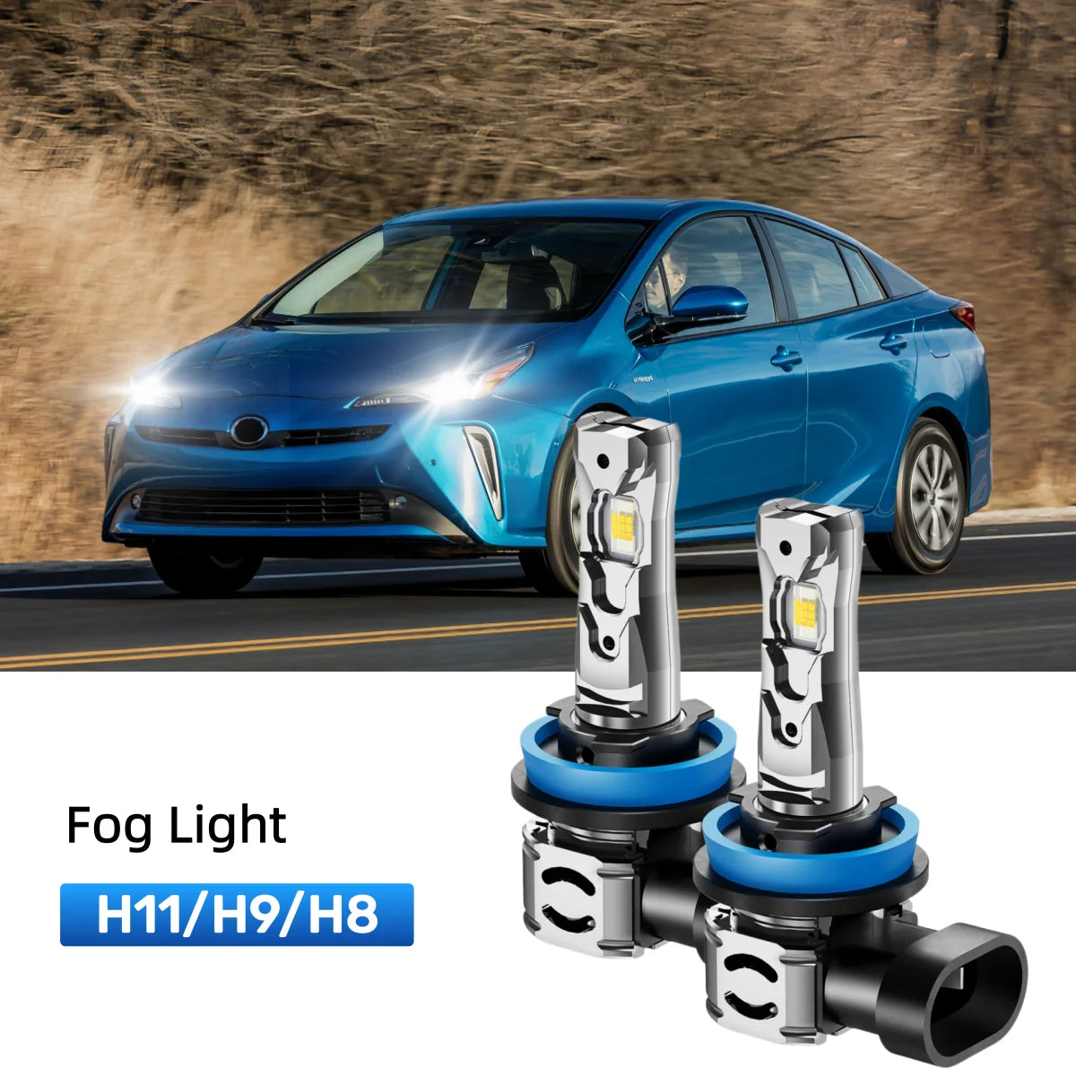 Fit for 2016-2017 Toyota Prius V 9005 H11 LED Headlight Bulbs Upgrade | Brighter and Safer