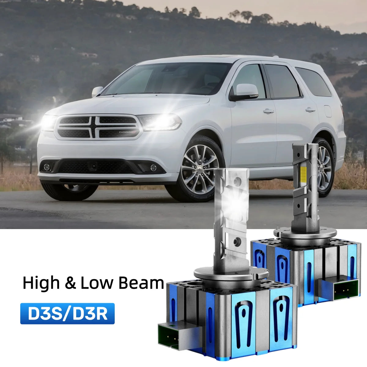 Fit for 2016-2018 Dodge Durango 9005 LED Headlight Bulbs Upgrade | Brighter and Safer