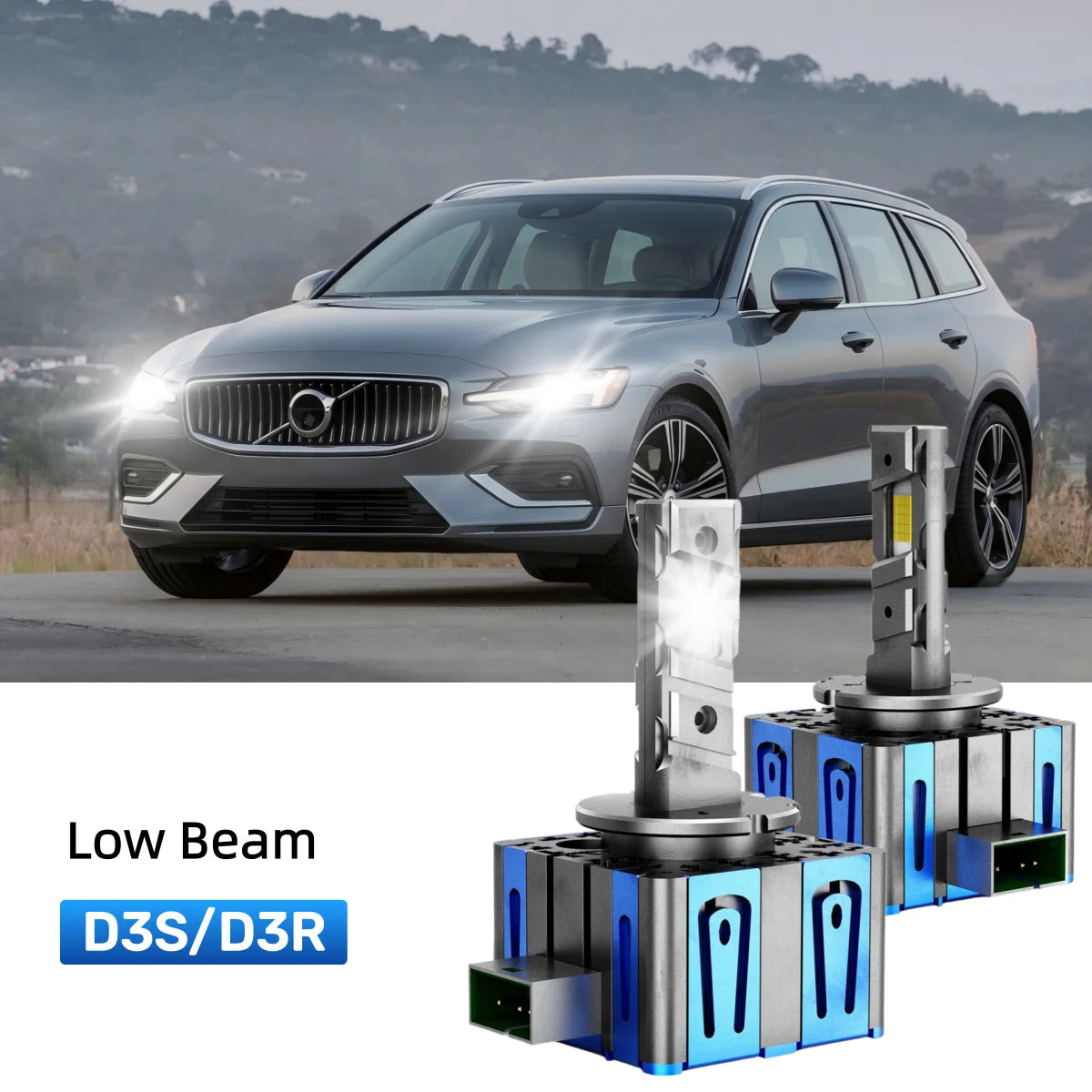 Fit for 2016-2018 Volvo V60 H11 H7 LED Headlight Bulbs Upgrade | Brighter and Safer