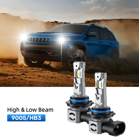 RIMTHIN 9005 LED High & Low Beam Bulbs Fit for 2016-2019 Jeep Cherokee
