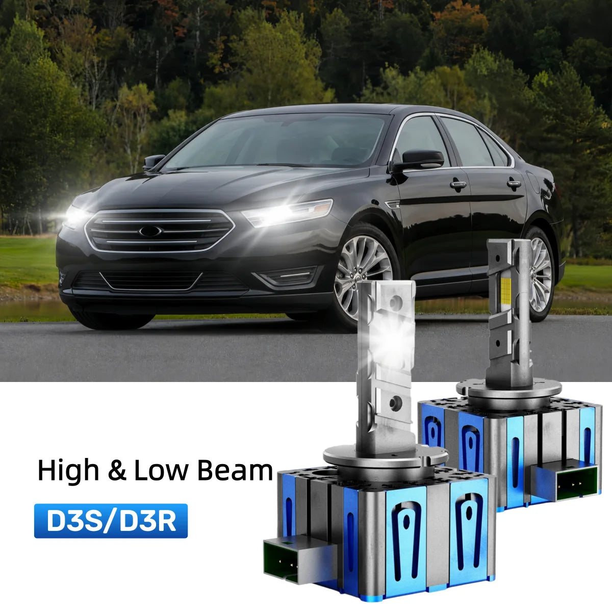 Fit for 2016-2019 Ford Taurus 9012 LED Headlight Bulbs Upgrade | Brighter and Safer