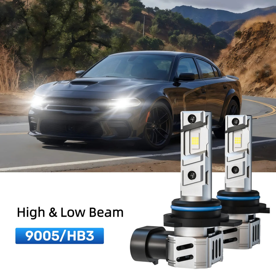 Fit for 2016-2022 Dodge Charger 9005 LED Headlight Bulbs Upgrade | Brighter and Safer