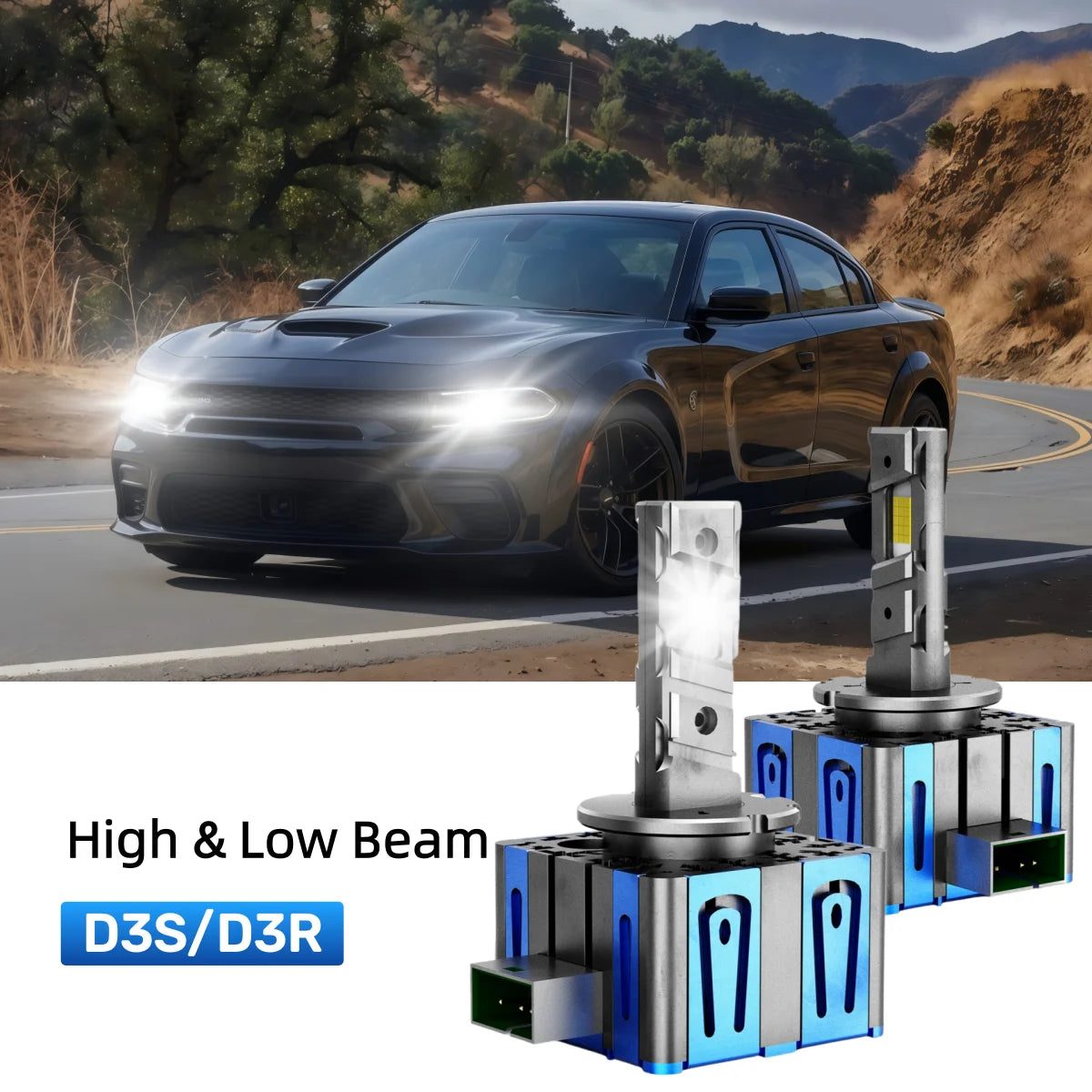 Fit for 2016-2022 Dodge Charger 9005 LED Headlight Bulbs Upgrade | Brighter and Safer