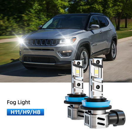 Best H11 LED fog light bulbs replacement for 2016 Jeep Compass Limited