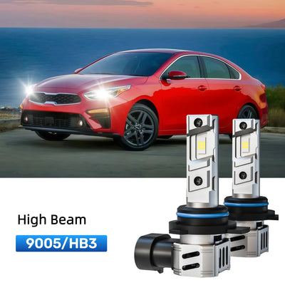 Best 9005 LED high beam bulbs replacement for 2017-2018 Kia Forte
