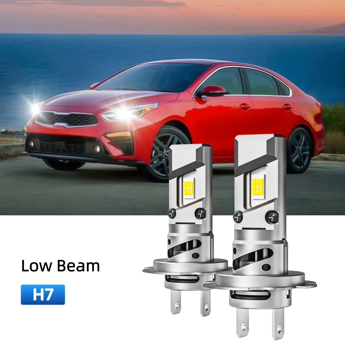 Best H7 LED low beam bulbs replacement for 2017-2018 Kia Forte