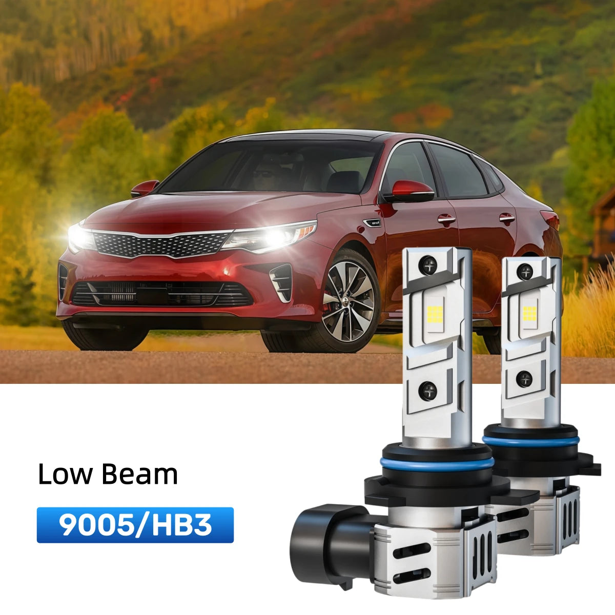 Best 9005 LED low beam bulbs replacement for 2017-2018 Kia Optima