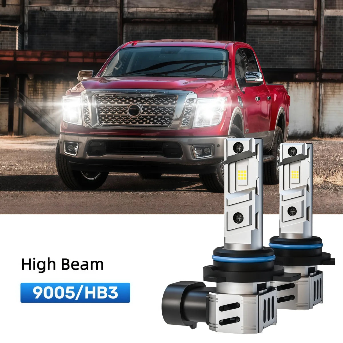 Best 9005 LED high beam bulbs replacement for 2017-2019 Nissan Titan