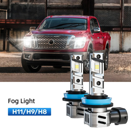 Best H11 LED fog light bulbs replacement for 2017-2019 Nissan Titan