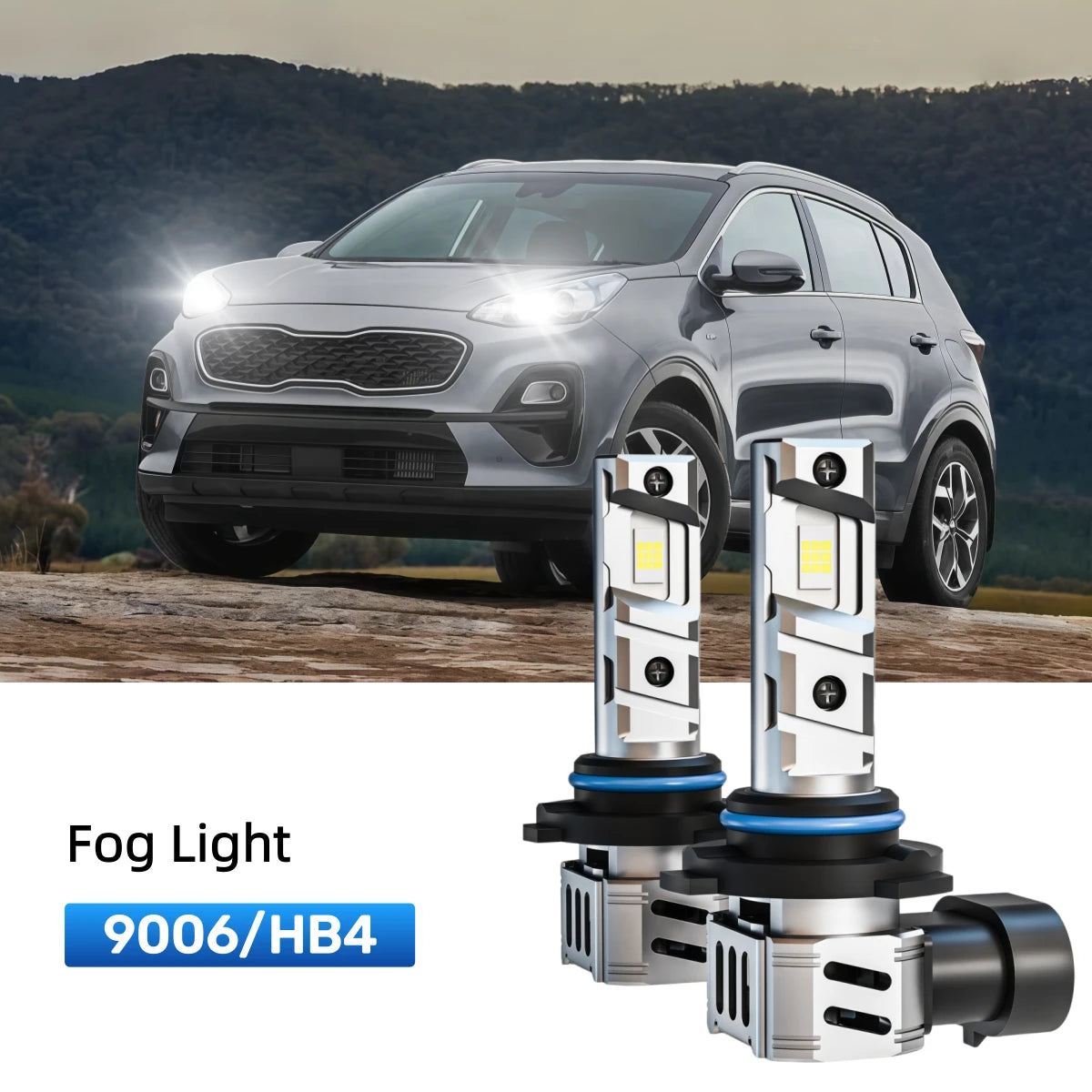 Best 9006 LED fog light bulbs replacement for 2017-2022 Kia Sportage