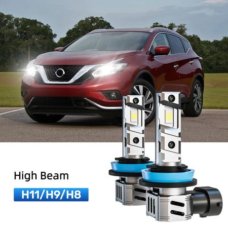 Best H11 LED high beam bulbs replacement for 2018-2024 Nissan Kicks