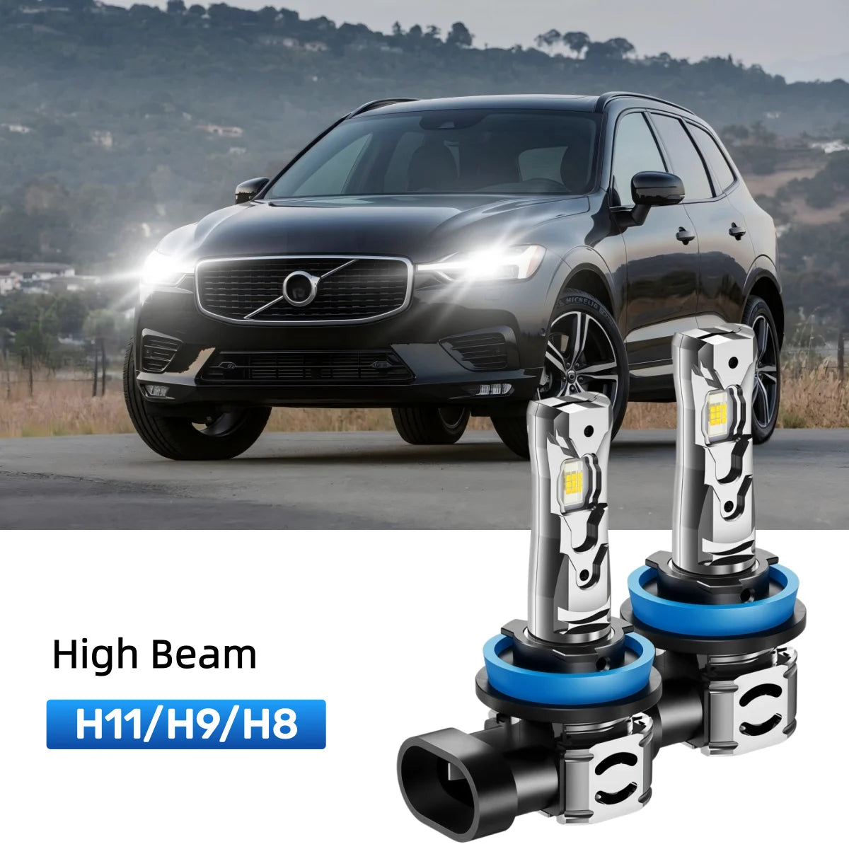 Fit for 2018 Volvo XC60 H11 LED Headlight Bulbs Upgrade | Brighter and Safer