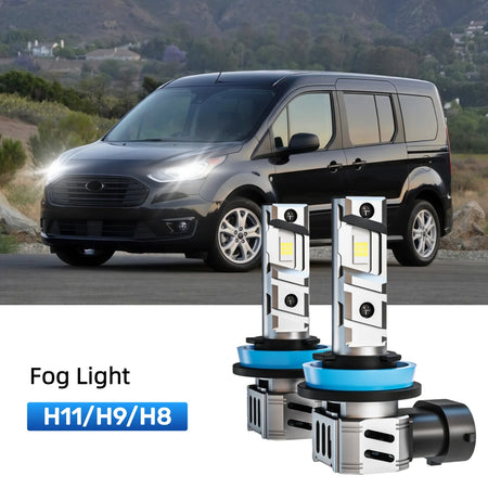 Best H11 LED fog light bulbs replacement for 2019-2020 Ford Transit Connect