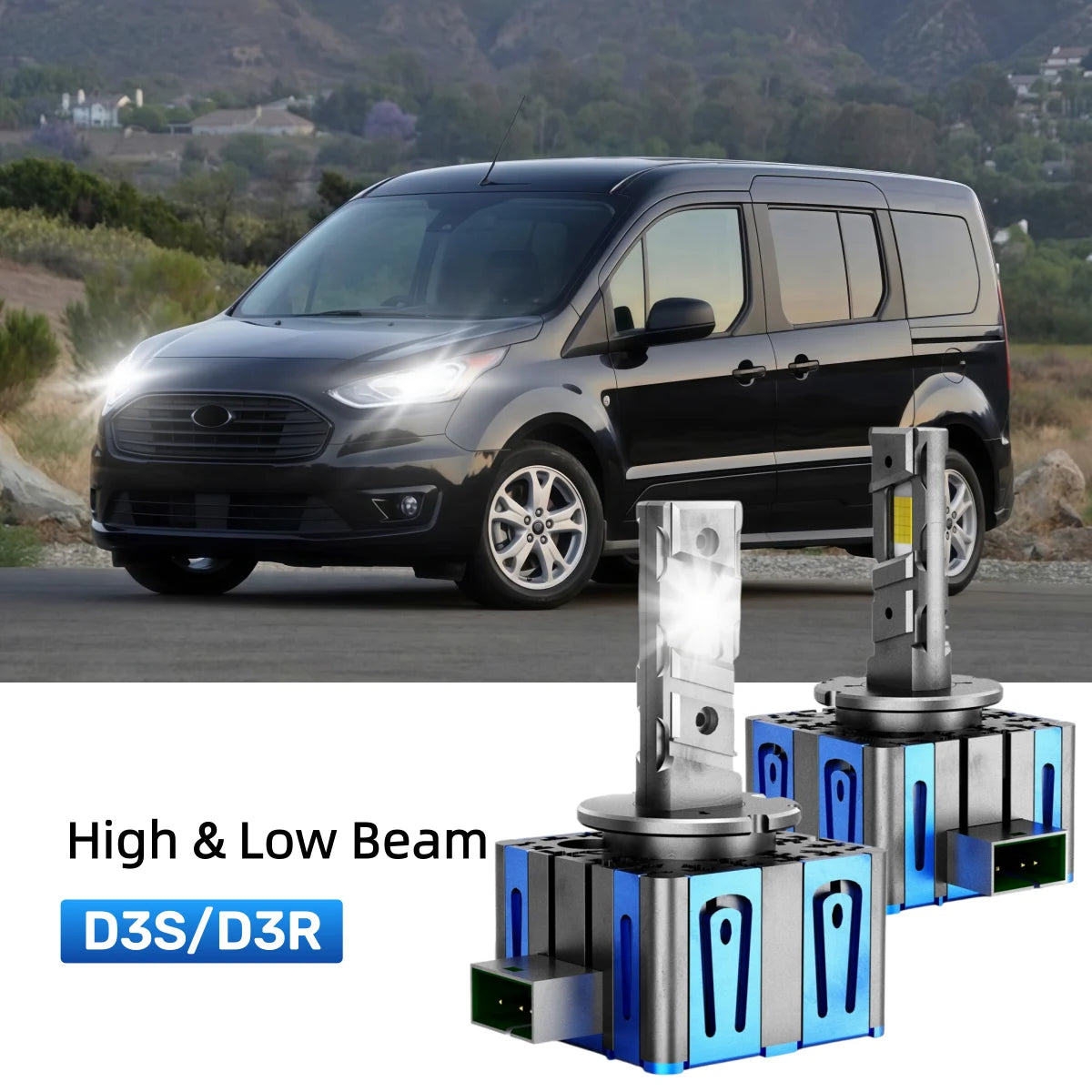 Fit for 2019-2020 Ford Transit Connect H11 LED Headlight Bulbs Upgrade | Brighter and Safer