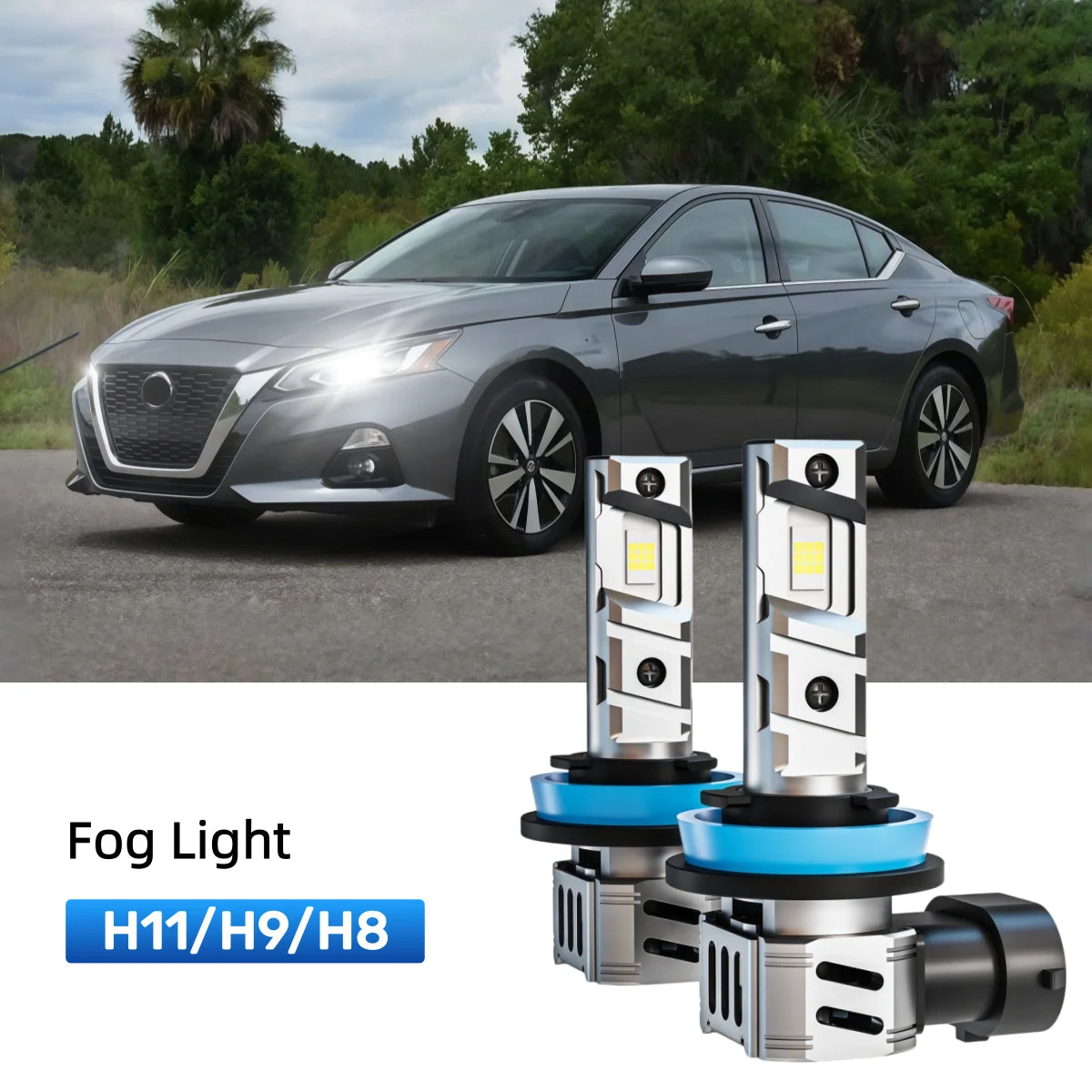 Best H11 LED fog light bulbs replacement for 2019-2022 Nissan Altima