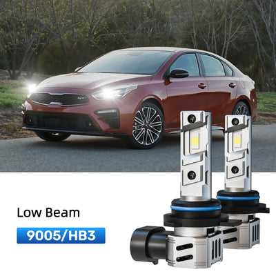 Best 9005 LED low beam bulbs replacement for 2020-2021 Kia Forte
