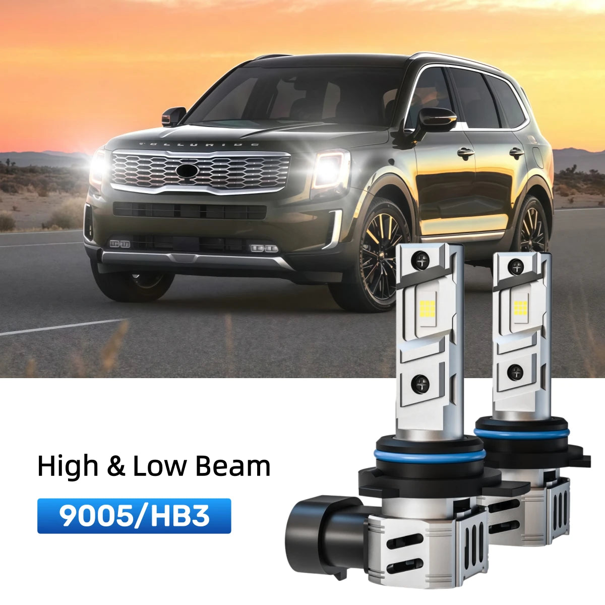 Best 9005 LED headlight bulbs replacement for 2020-2022 Kia Telluride