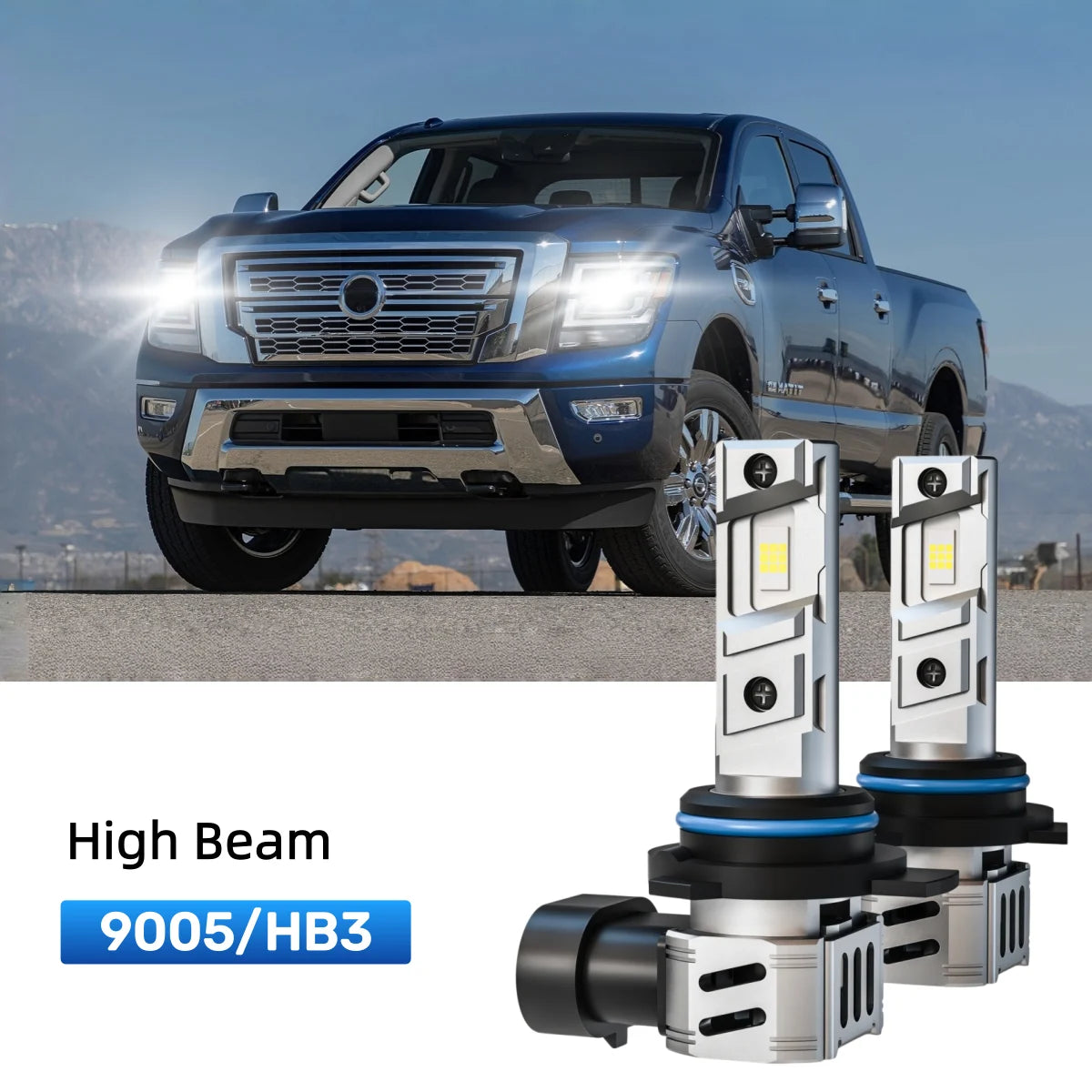 Best 9005 LED high beam bulbs replacement for 2020-2024 Nissan Titan