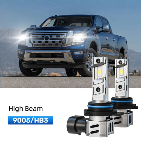 Best 9005 LED high beam bulbs replacement for 2020-2024 Nissan Titan