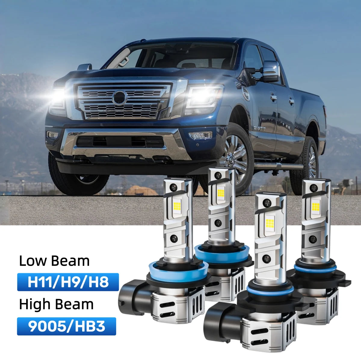 Best LED headlight bulbs replacement for 2020-2024 Nissan Titan