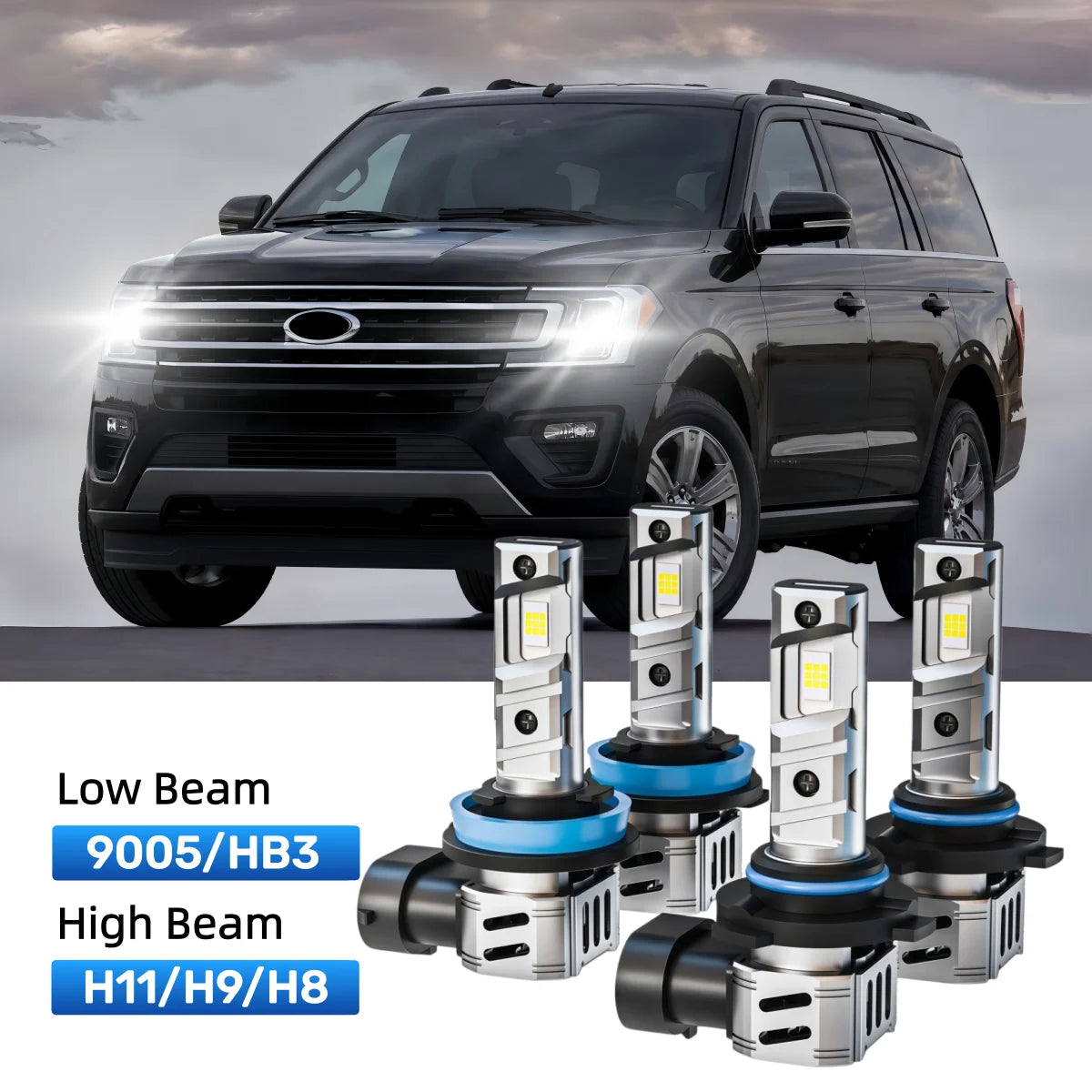 Fit for 2021 Ford Expedition 9005 H11 LED Headlight Bulbs Upgrade | Brighter and Safer