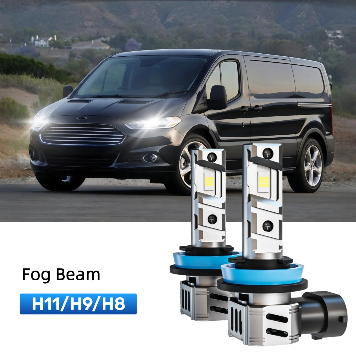 Fit for 2022 Ford Transit-150/250/350 H11 9005 LED Headlight Bulbs Upgrade | Brighter and Safer