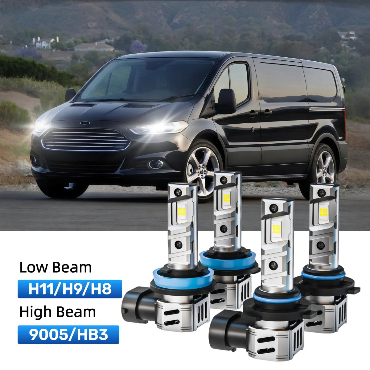 Best LED headlight bulbs replacement for 2023 Ford Transit-150