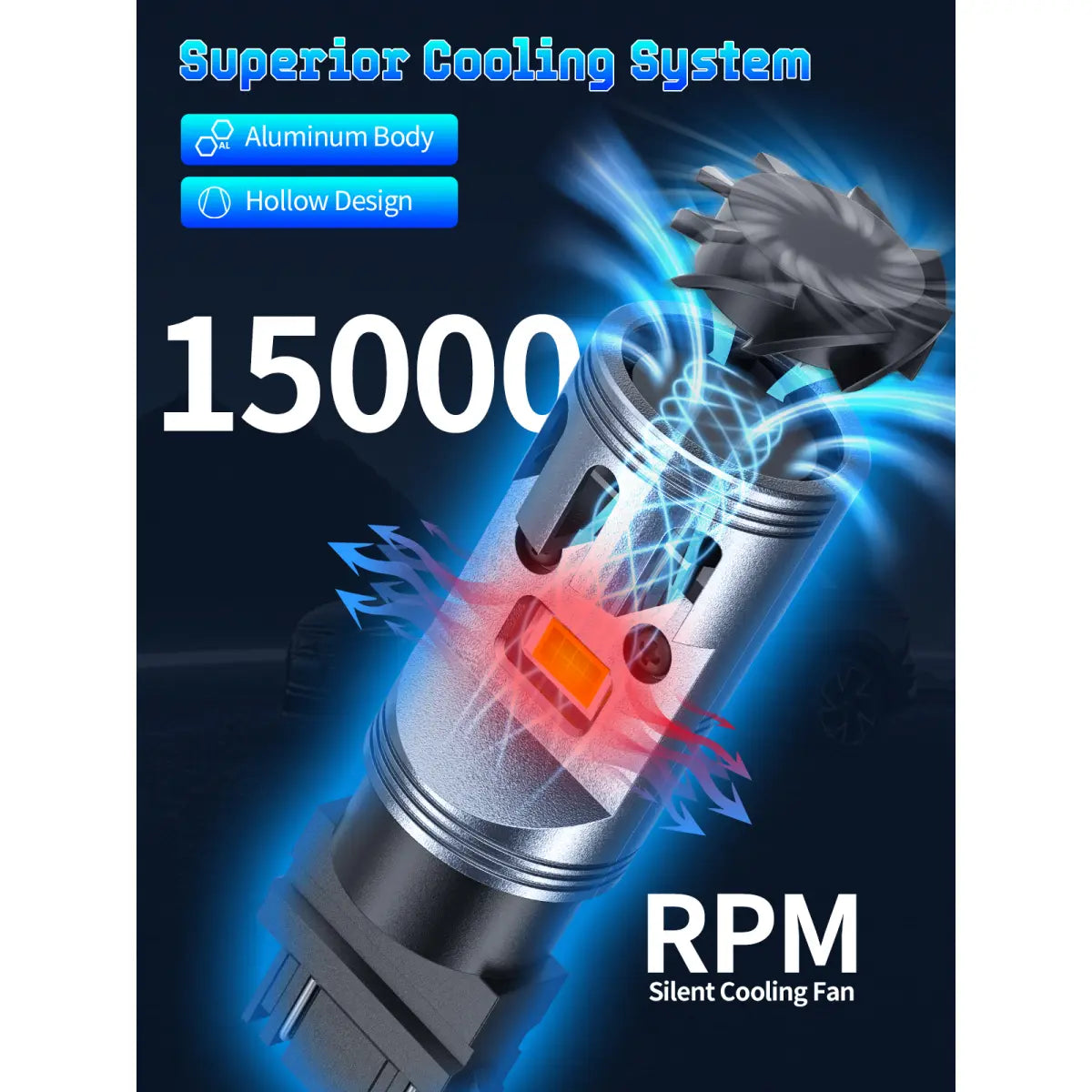 3157 Amber LED Parking Lights Excellent Cooling System