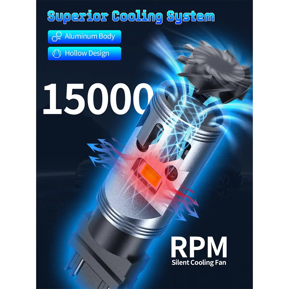 3157 LED DRL lights excellent cooling system