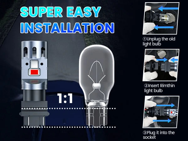3157 Red LED Brake Lamps are Easy to Install