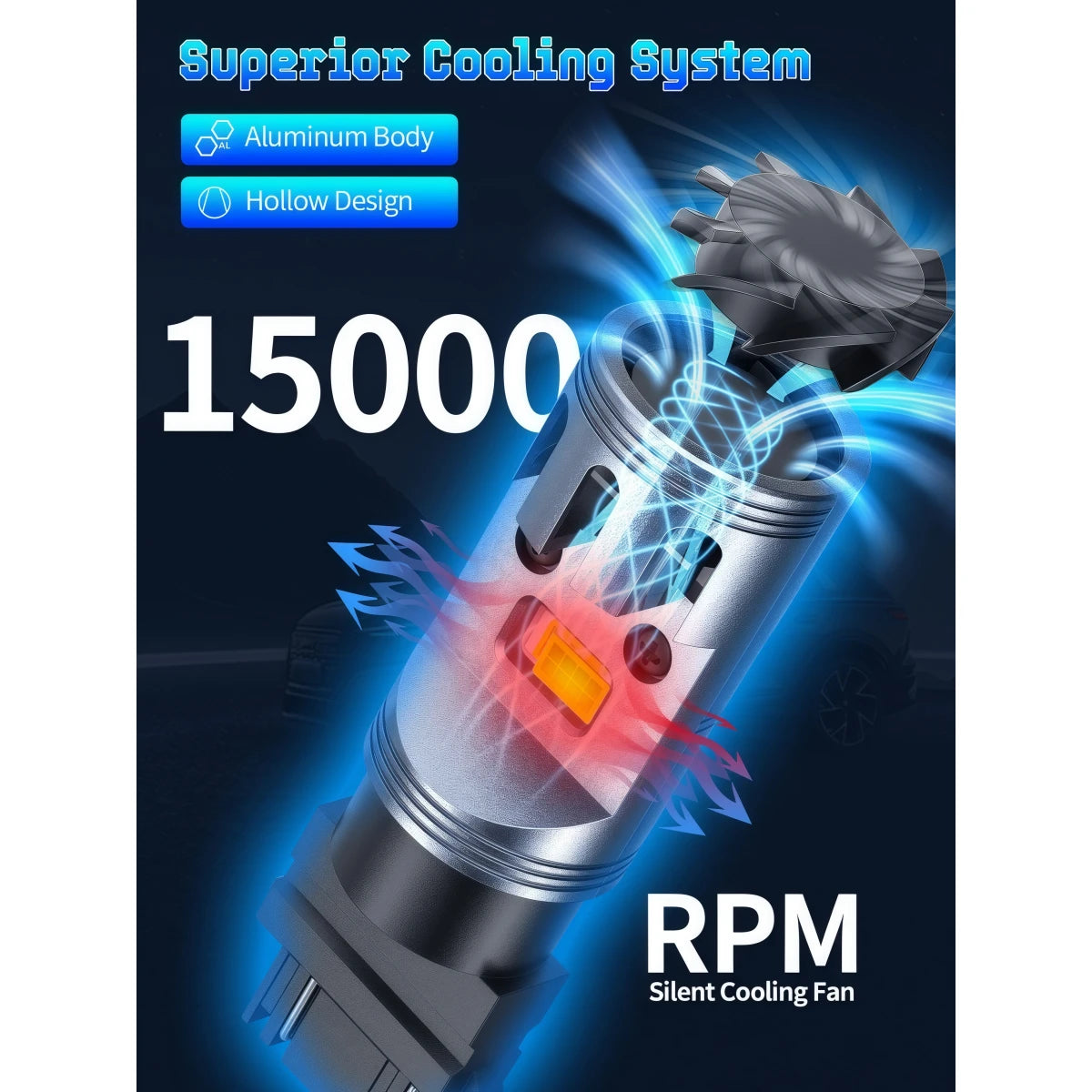 3157 LED DRL lights excellent cooling system