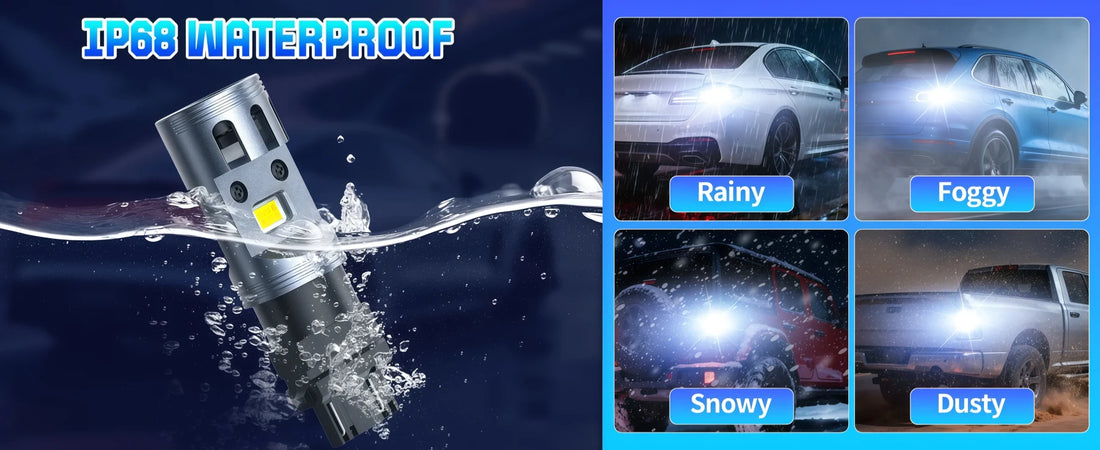 3157 LED front turn signal bulb with IP67 waterproof rating