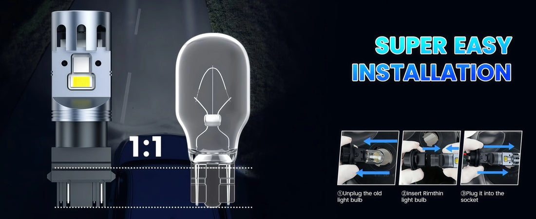 3157 LED reverse bulbs are easy to install