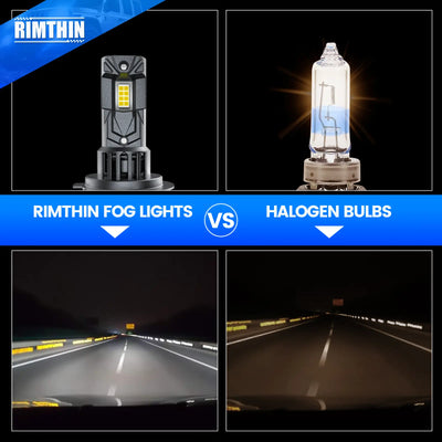 E1 Series H7 LED headlight bulbs are brighter than halogen bulbs
