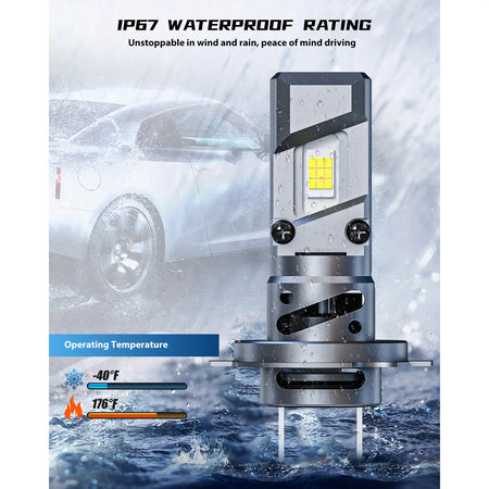 FRANXI H7 LED Headlight Bulb IP67 Waterproof