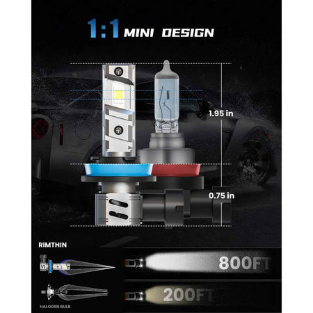 Fit for 2007-2008 Nissan Altima H1 H11 LED Headlight Bulbs Upgrade | Brighter and Clearer