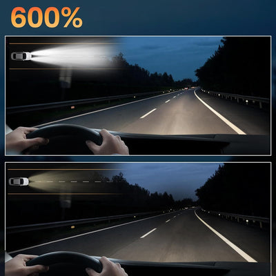 H4 LED Headlight Bulbs 600% Brighter Illumination