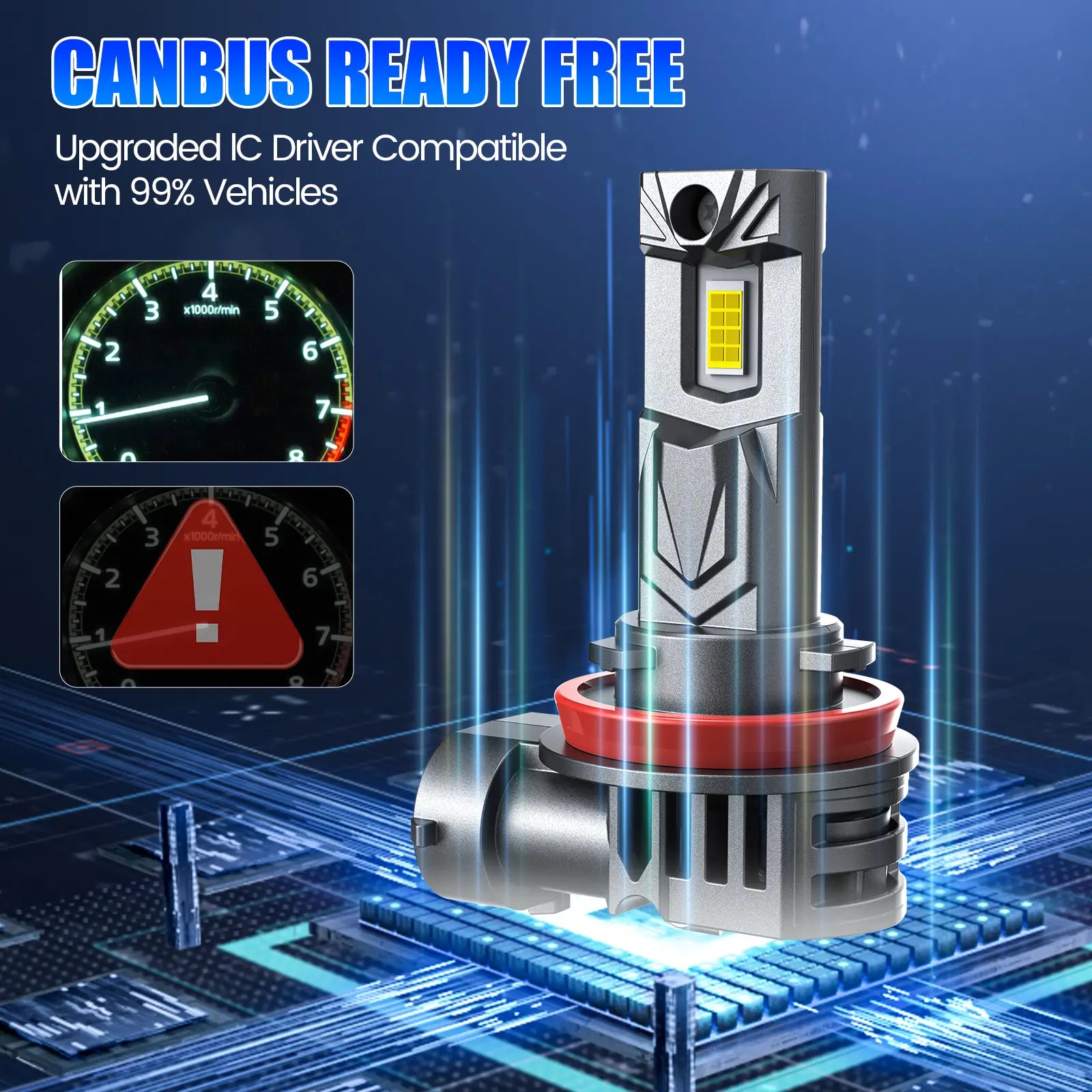 Fit for 2015-2018 Ford Focus H11 LED Headlight Bulbs | Brighter  and Safer