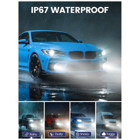 RIMTHIN C2 Series H11 LED Headlamp Bulbs have an IP67 waterproof rating