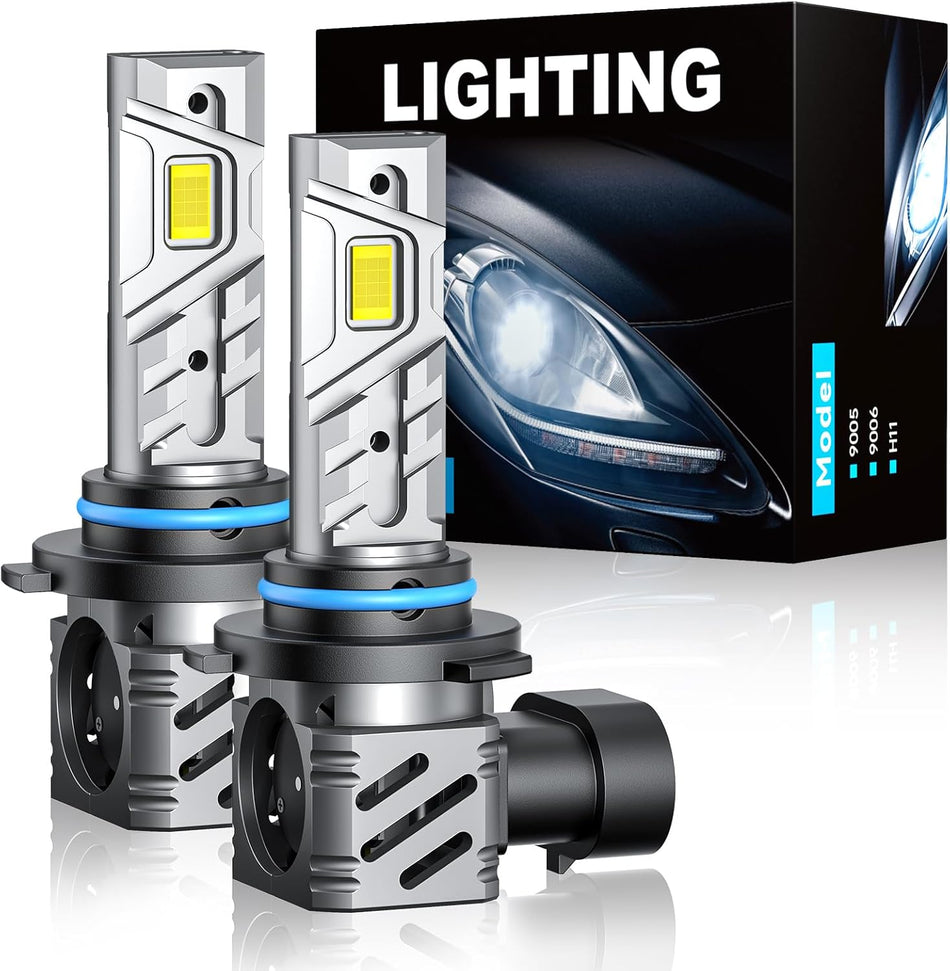 RCJ 9006/HB4 LED Headlight Bulbs 100W 6000K White 35000LM IP67 Pack of 2