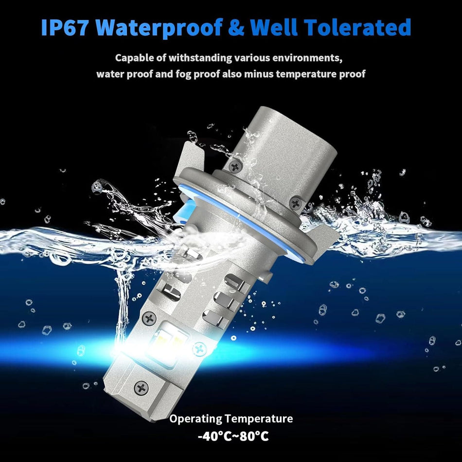 RIMTHIN H13/9008 LED Headlight Bulb Waterproof and Designed for Durability