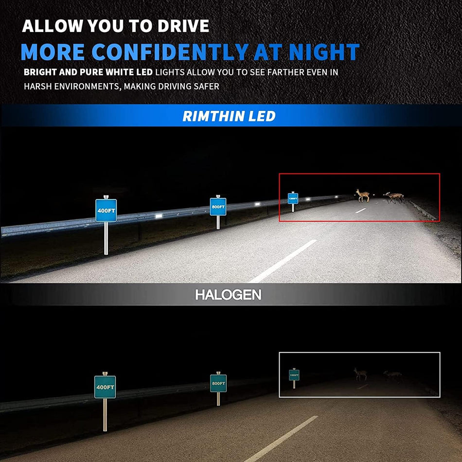 LED and Halogen Headlight Visibility Comparison on the Road