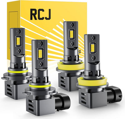 RCJ LED Headlight Bulbs Pack of 4