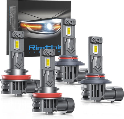 RIMTHIN 9005/HB3 H11/H9/H8 LED Headlight Bulbs Pack of 4