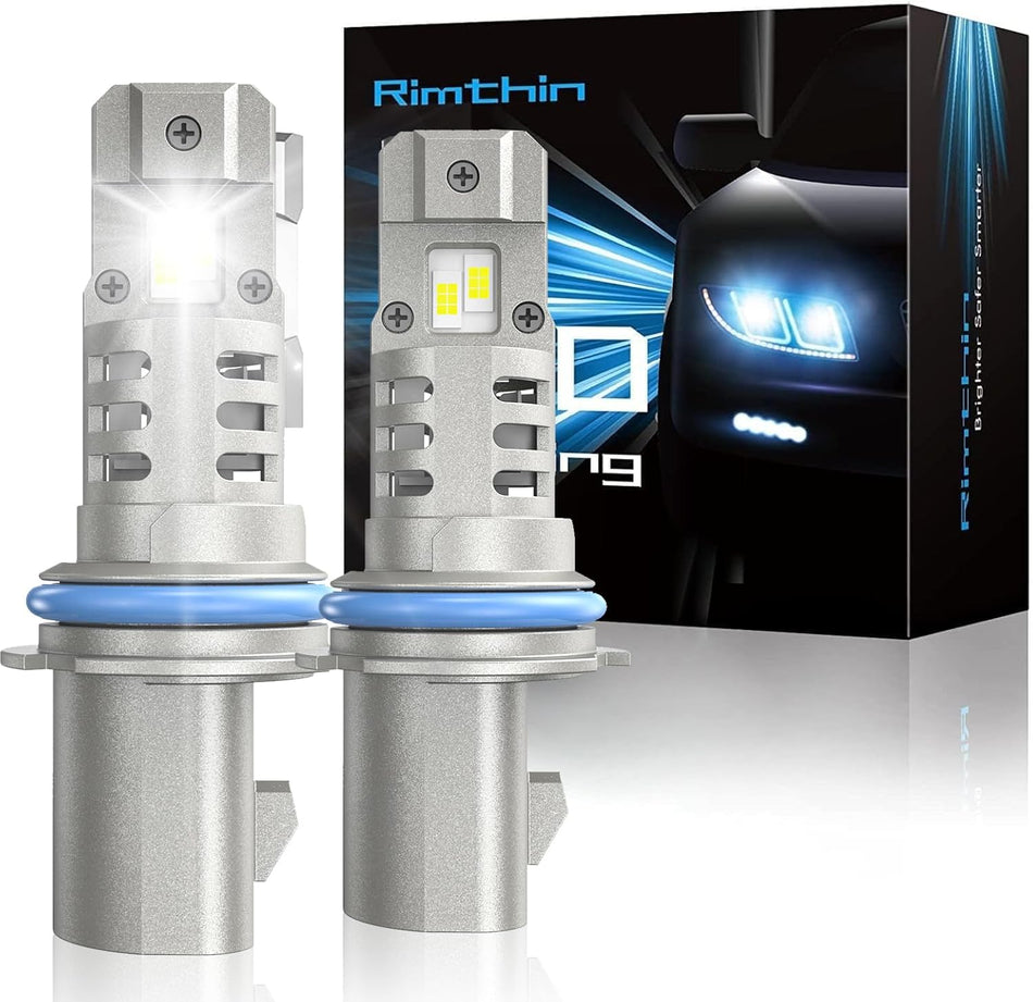 RIMTHIN 9007 LED Headlight Bulbs 6000K White 60W 16000LM IP67 Waterproof Pack of 2