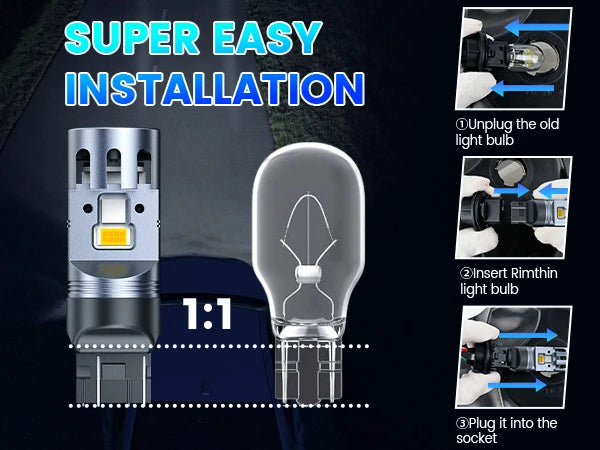 7443 Amber LED Front Side Marker Lamps are Easy to Install
