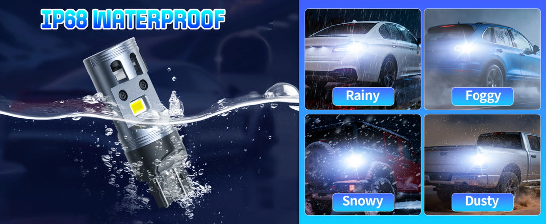 7443 LED tail bulb with IP68 waterproof rating