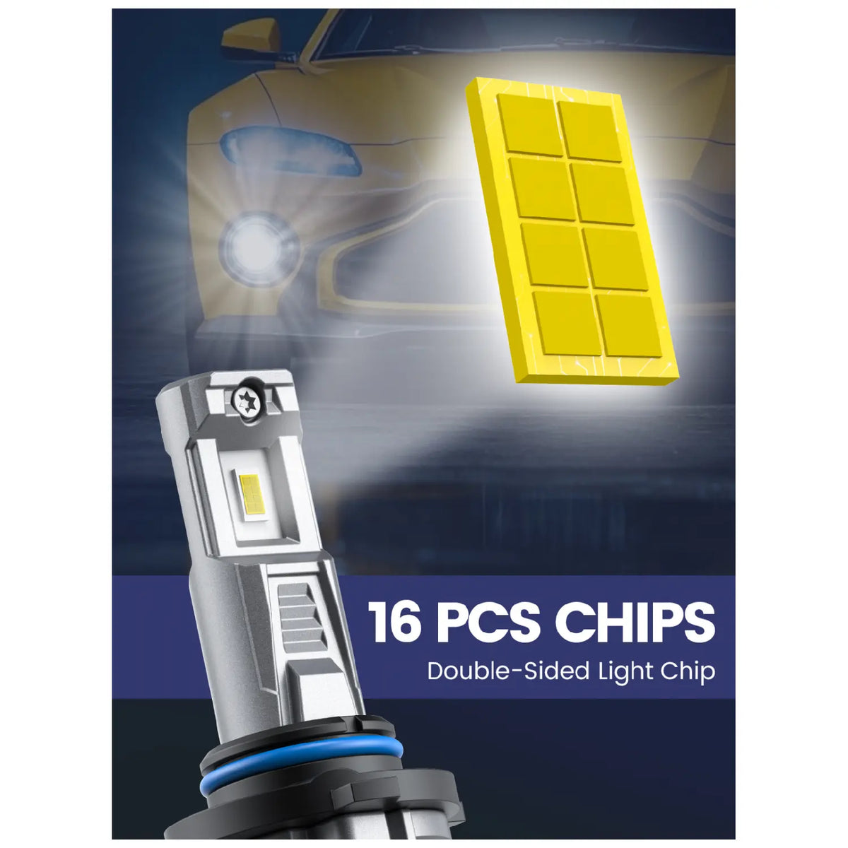 RIMTHIN C2 Series 9005/HB3 LED Headlights have 16 newly upgraded LED wicks
